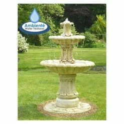 H3ft Classical 2 Tier Stone Water Fountain by Ambienté