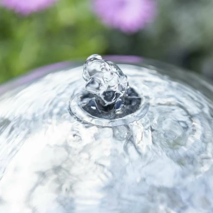 H45cm Eclipse Sphere Stainless Steel Water Feature with Lights | Indoor/Outdoor Use by Ambienté - Image 9
