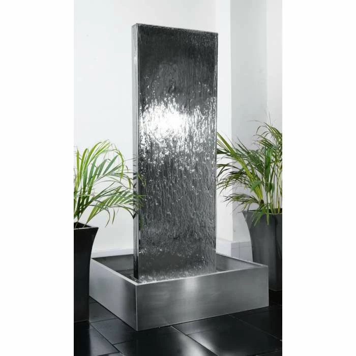 H130cm Double-Sided Vertical Stainless Steel Water Wall | Indoor/Outdoor Use by Ambienté