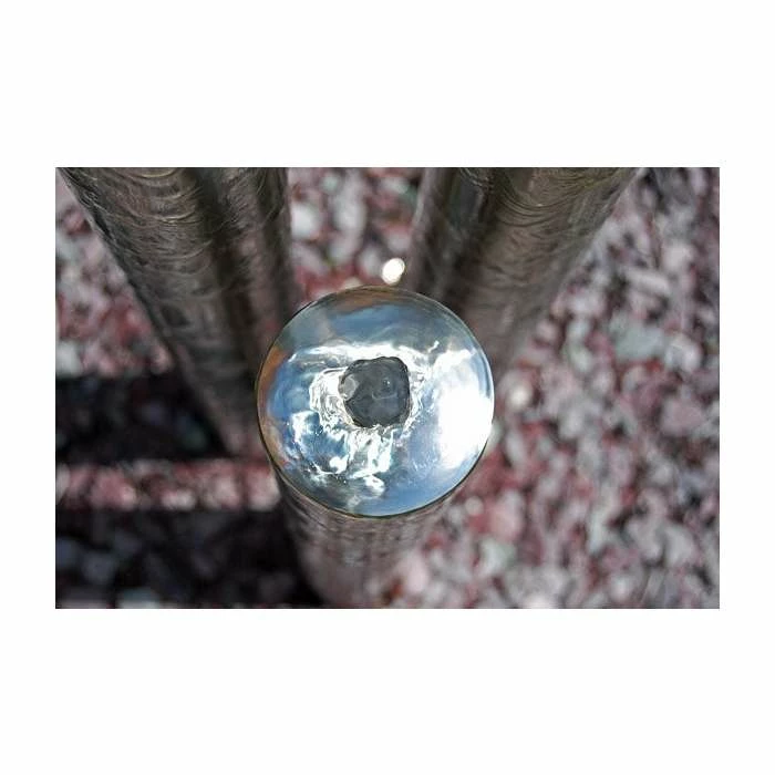 H135cm 3-Tier Tube Stainless Steel Water Feature with Lights | Indoor/Outdoor Use by Ambienté - Image 3