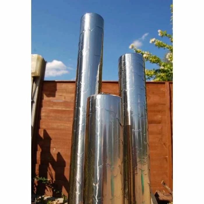 H135cm 3-Tier Tube Stainless Steel Water Feature with Lights | Indoor/Outdoor Use by Ambienté - Image 5