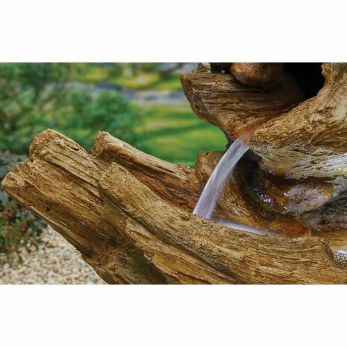 H100cm Nootka Springs Cascading Log Water Feature with Lights - Image 2