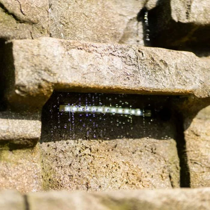 180cm Stone Water Wall Tiered Cascading Planter Water Feature With Lights By Ambienté - Image 6