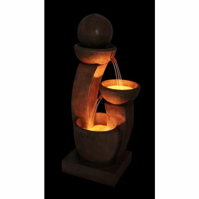 H109cm Friendship Fountain Water Feature with Lights | Indoor/Outdoor Use by Ambienté - Image 5
