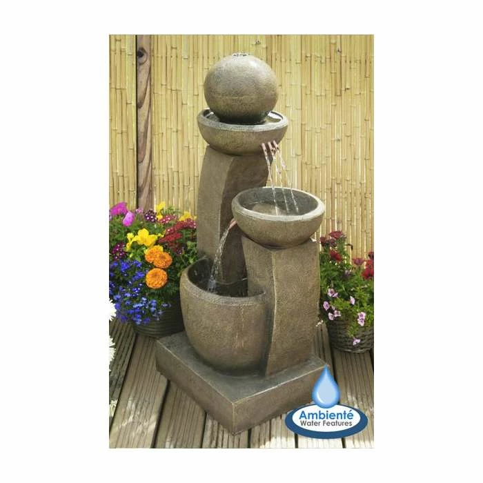 H109cm Friendship Fountain Water Feature with Lights | Indoor/Outdoor Use by Ambienté