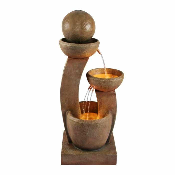 H109cm Friendship Fountain Water Feature with Lights | Indoor/Outdoor Use by Ambienté - Image 2