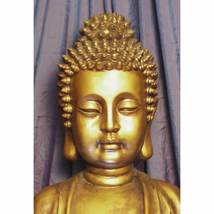 H93cm Golden Buddha Water Feature with Lights & Spinning Ball by Ambienté - Image 7