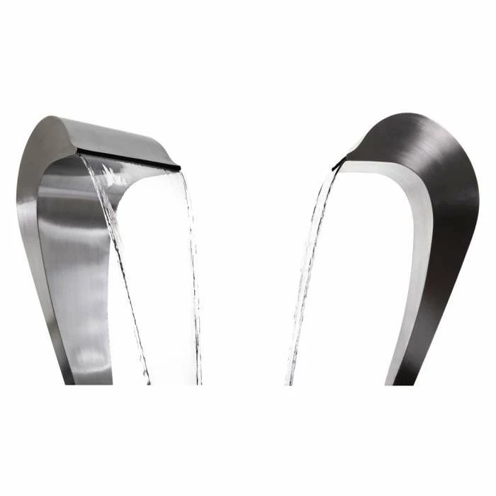 Dolphin Falls Free Standing Stainless Steel Water Feature Without Reservoir by Ambienté™ - Image 2