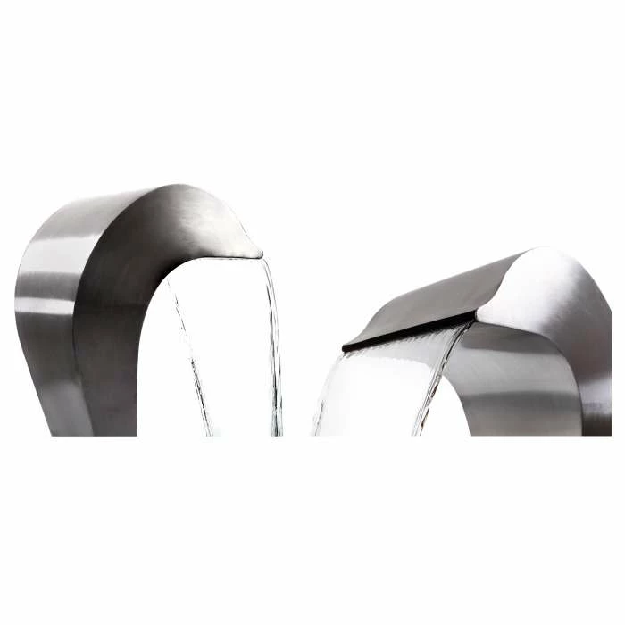 Dolphin Falls Free Standing Stainless Steel Water Feature Without Reservoir by Ambienté™ - Image 3