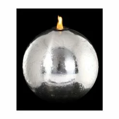 H50cm St Helens Sphere Stainless Steel Fire & Water Feature | Indoor/Outdoor Use by Ambienté