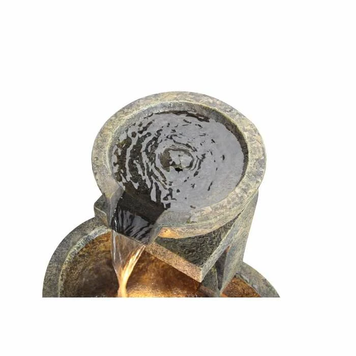 H62cm Kendal 3-Tier Cascading Water Feature with Lights | Indoor/Outdoor Use by Ambienté - Image 4