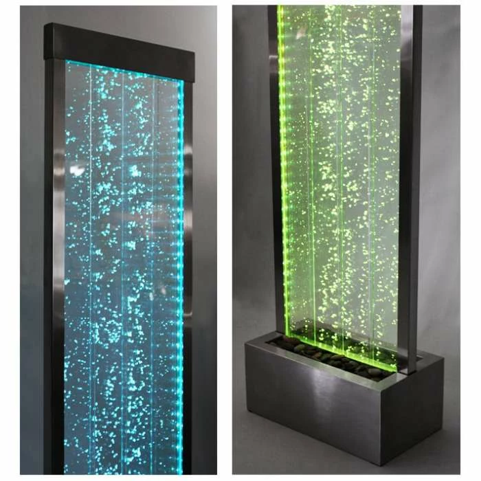 H184cm Bubble Water Wall with Colour Changing LEDs | Indoor Use - by Fluid - Image 5