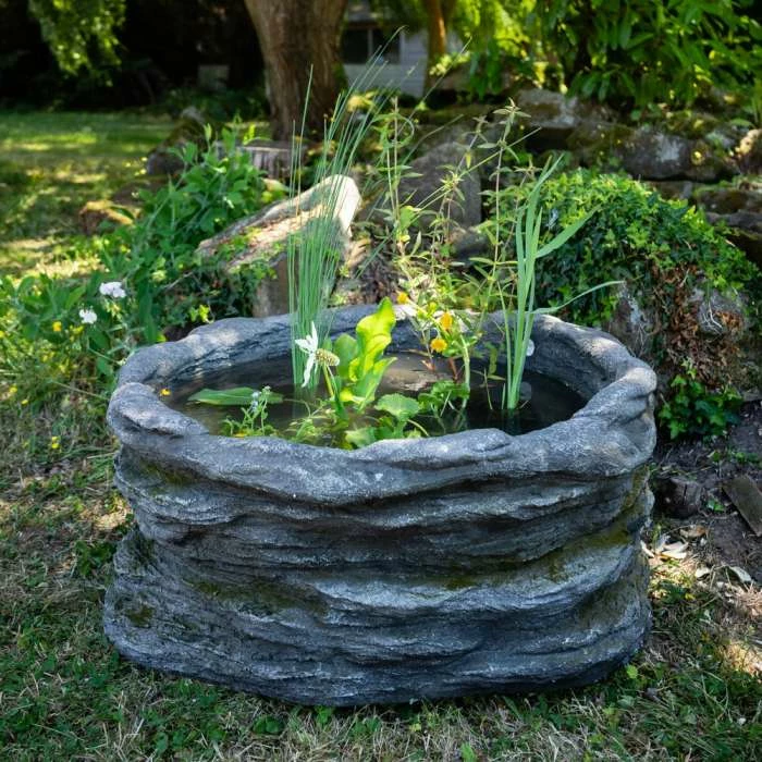 H35cm Natural Rock Wildlife-Friendly Pond-In-A-Pot Kit - Image 2