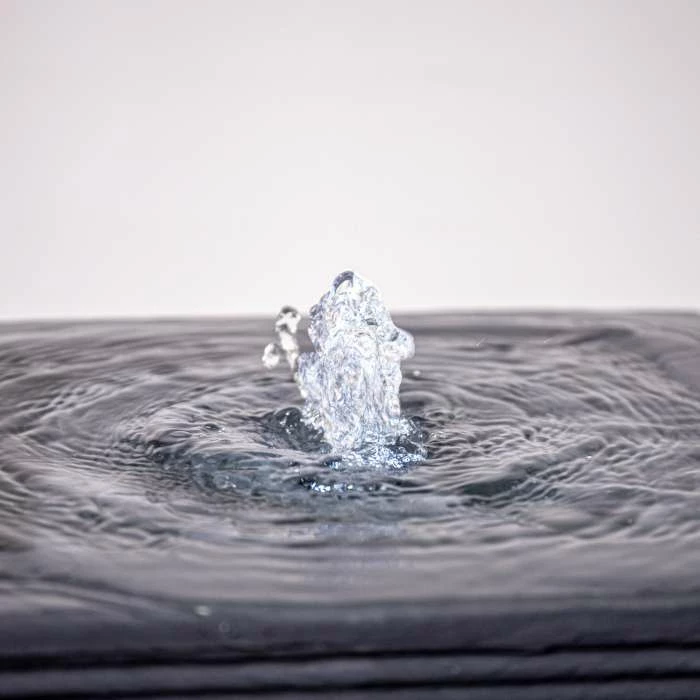 H85cm Bari Square Column with Rippling Effect Water Feature with Lights - Outdoor use - By Ambienté - Image 5