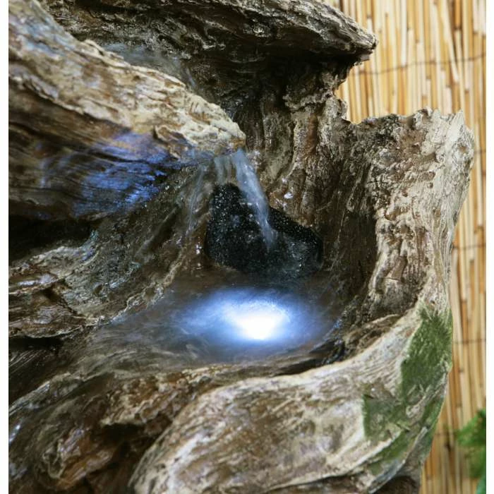 H103cm Rocky River Cascading Water Feature with Lights | Indoor/Outdoor Use by Ambienté - Image 5