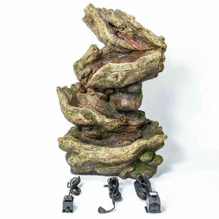 H103cm Rocky River Cascading Water Feature with Lights | Indoor/Outdoor Use by Ambienté - Image 7