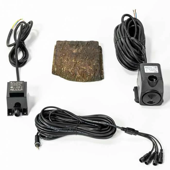 H103cm Rocky River Cascading Water Feature with Lights | Indoor/Outdoor Use by Ambienté - Image 9