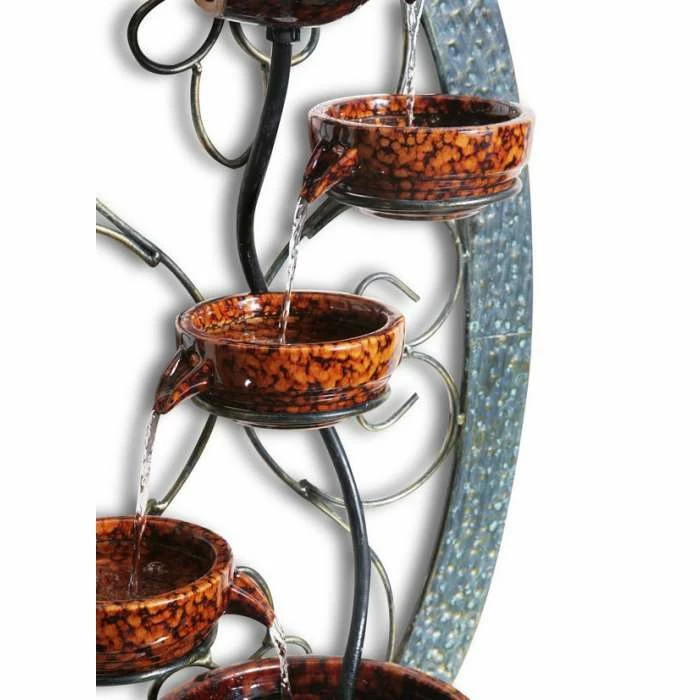 H78cm Tortoise Shell Wall-Mounted Cascading Water Feature by Ambienté - Image 2