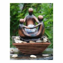 Family Crystal Sphere Tabletop Water Feature with LED Lights