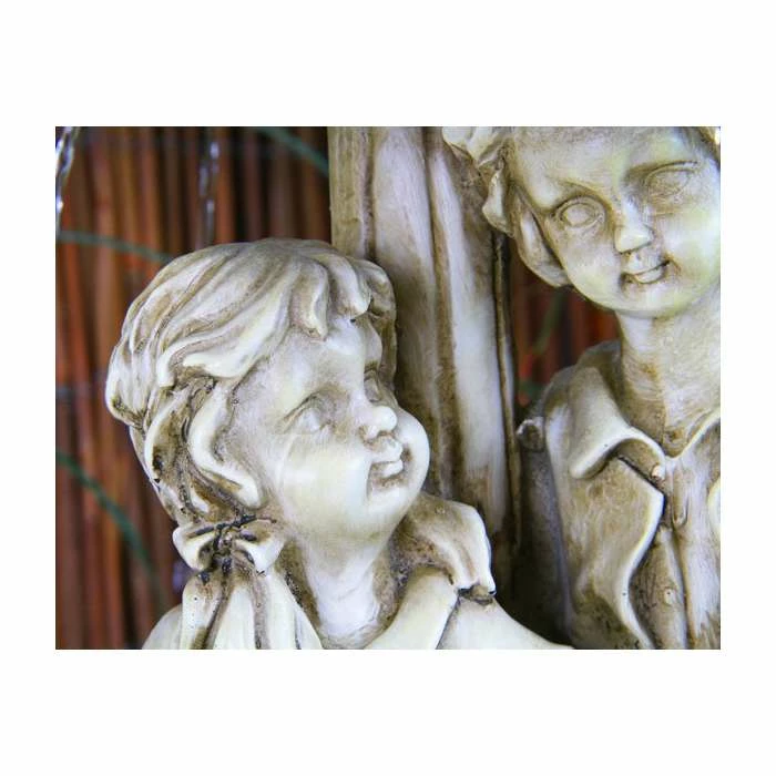 H93cm Rainy Days Ivory Effect Bird Bath Fountain with Lights - Image 5