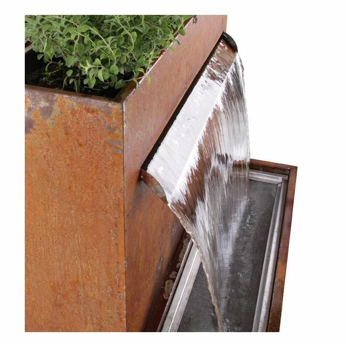 H89cm Langley Corten Steel Waterfall Cascade Planter with Lights by Ambienté - Image 7