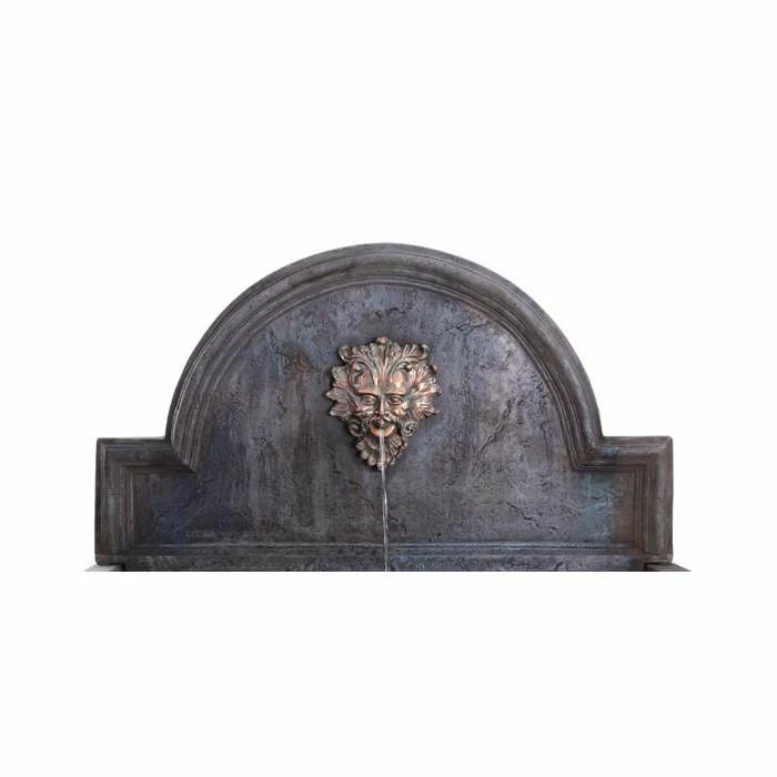 H104cm Madrid Concrete Trough Water Feature with Poseidon Spout | Indoor/Outdoor Use by Ambienté - Image 3