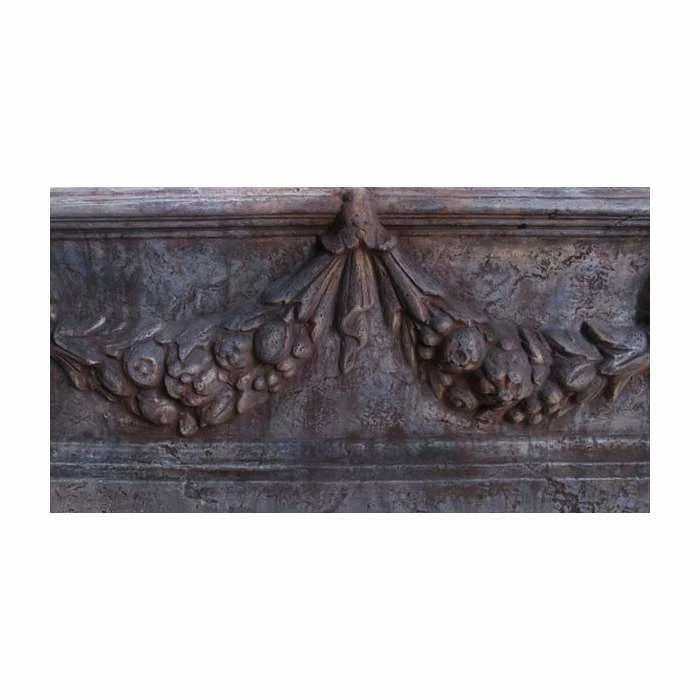 H104cm Madrid Concrete Trough Water Feature with Poseidon Spout | Indoor/Outdoor Use by Ambienté - Image 4