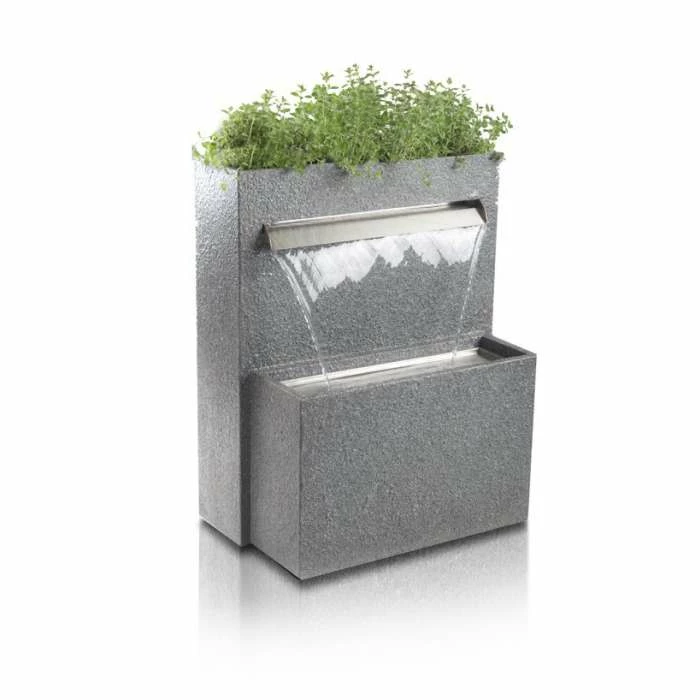 H89cm Cascata Delle Granite Touch Waterfall Planter with Lights by Ambienté
