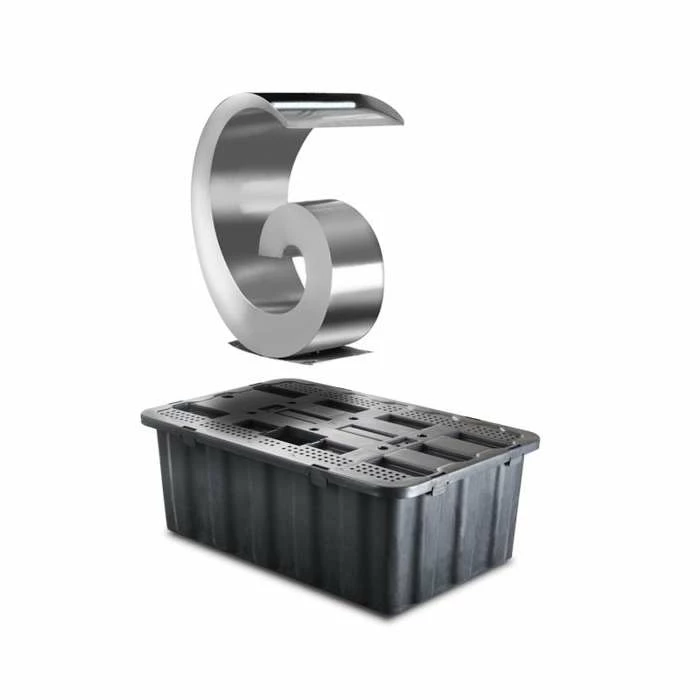 H65cm Atlantis Stainless Steel Water Feature with Lights by Ambienté - Image 5