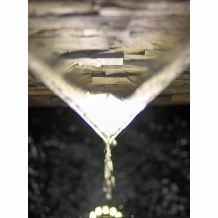 H100cm Dante Zinc & Stone Water Feature with Lights | Indoor/Outdoor Use by Ambienté - Image 2