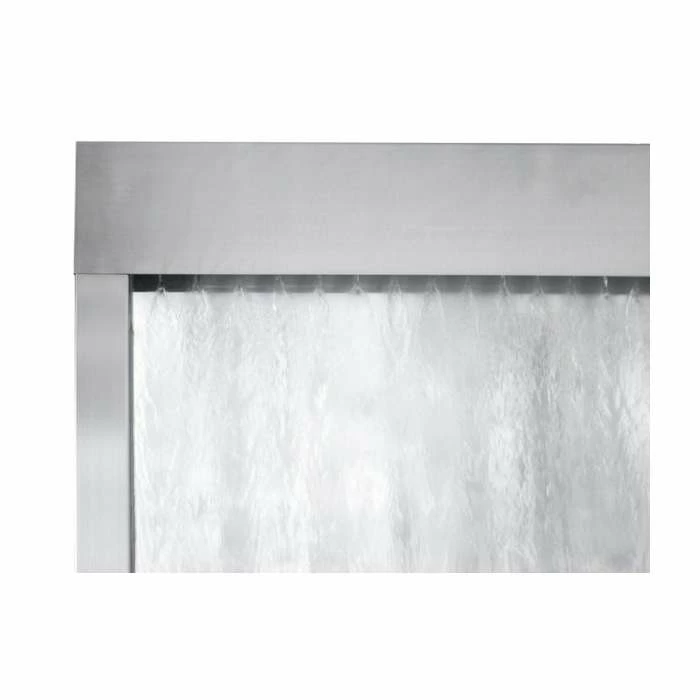 H213cm The Big One Brushed Stainless Steel & Glass Water Wall | Indoor/Outdoor Use by Ambienté - Image 4