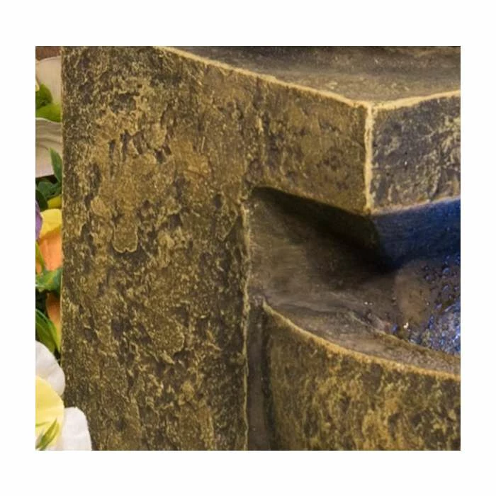 H48cm Kendal 3-Tier Cascading Water Feature with Lights | Indoor/Outdoor Use by Ambienté - Image 4